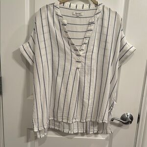 Madewell Philly Slub Stripe Popover Top